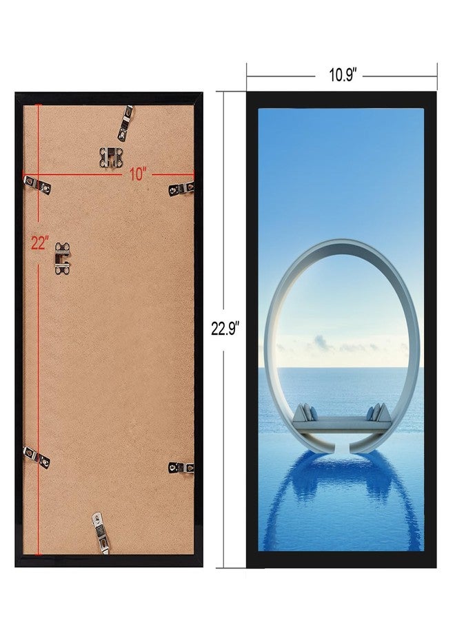 MENNTHUI 10x22 Black Picture Frame, Wall Mounting Horizontally or Vertically, Decoration for Photos, Paintings, Posters, Artwork - Image 2
